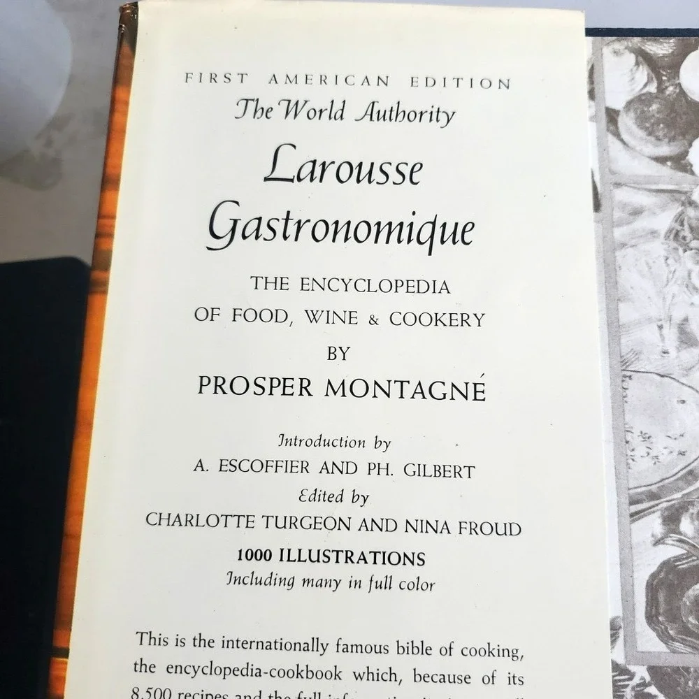 Larousse Gastronomique Cookbook The Encyclopedia of Food Wine VTG 1961 HC HB